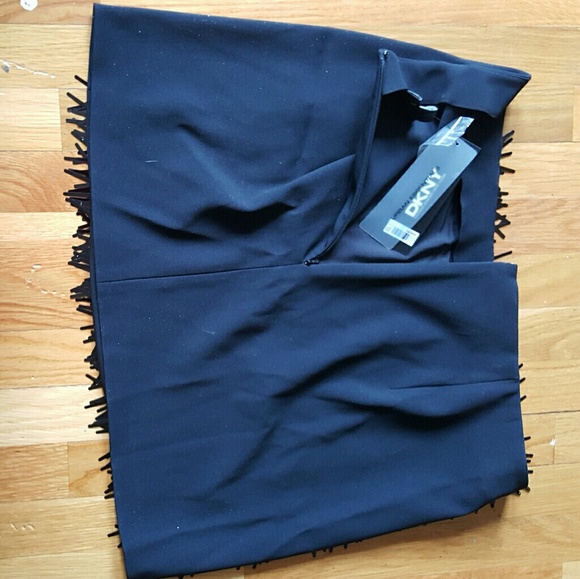 NWT$300 DKNY Black Sequin A Line Mini Skirt - Picture 7 of 8